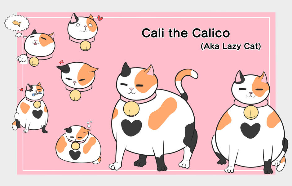 Cali the Calico (reference sheet)